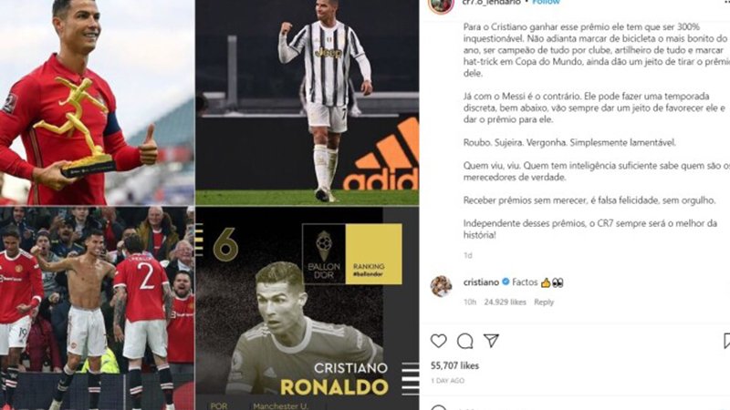 Ronaldo thích bài đăng công kích Messi